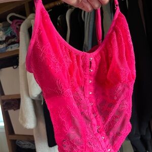 Garage Hot Pink Lace Chemise